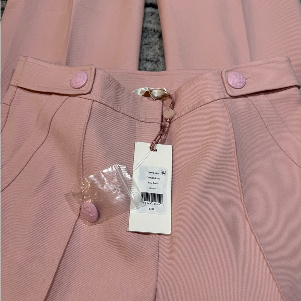 LoveShackFancy Costella Pant, Pale Rose - Picture 7 of 14